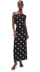 Lioness Women's Sweetheart Maxi Dress X-Small Noir Polka