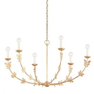 Troy Lighting F4440-VGL Florian - 6 Light Chandelier in Whimsical Style-22 Inches Tall…